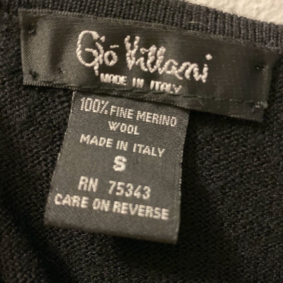Gio Villani Black V neck Sweater - Picture 2 of 2